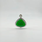 Burmese Vibrant Green Buddha Jadeite Pendant