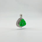 Burmese Vibrant Green Buddha Jadeite Pendant