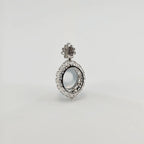 Myanmar White Ice Cabochon Jadeite Pendant