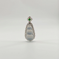 Myanmar White Ice Blessing Bean Jadeite Pendant
