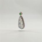 Myanmar White Ice Blessing Bean Jadeite Pendant