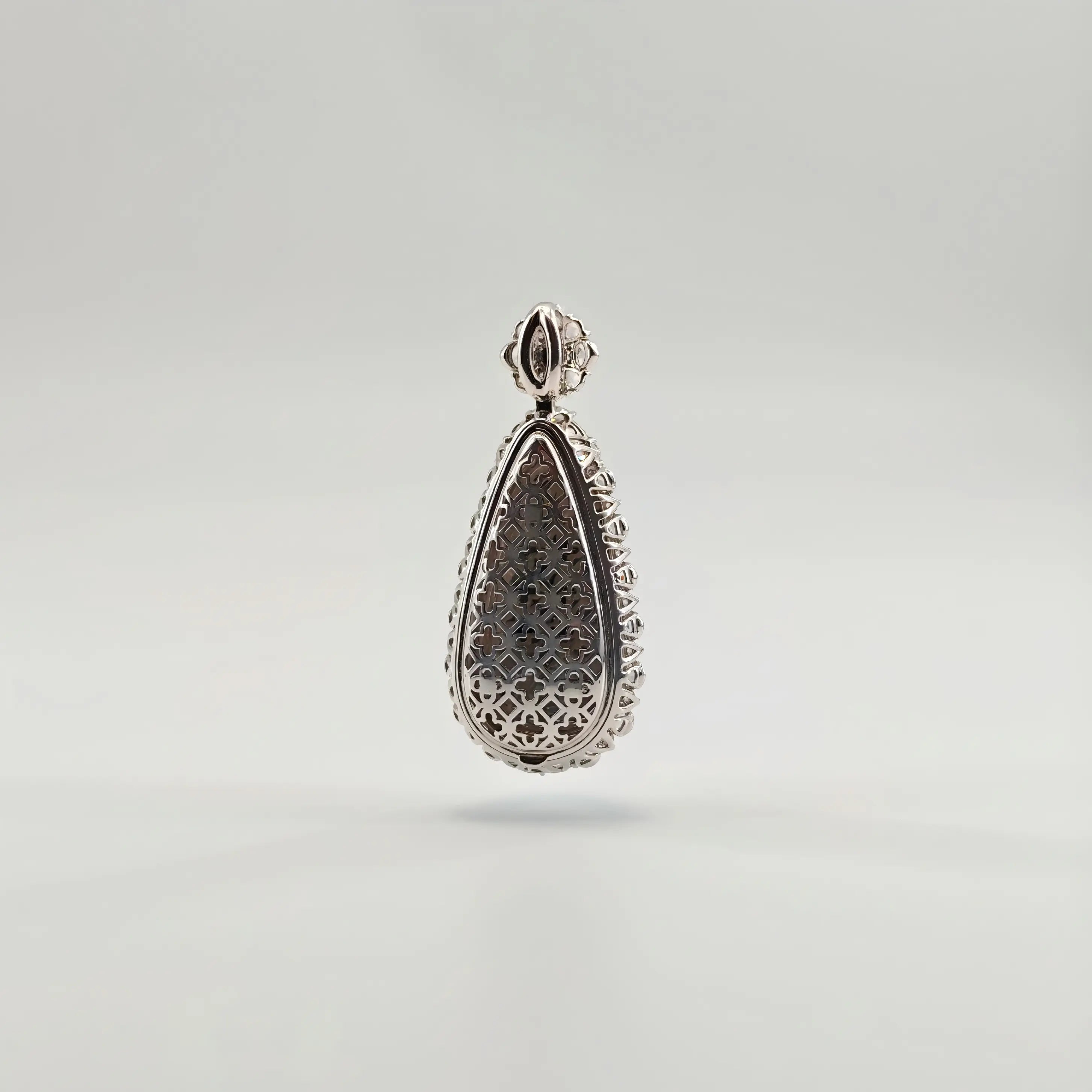Myanmar White Ice Blessing Bean Jadeite Pendant