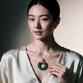 Burmese Imperial Green Jadeite Donut Pendant