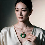 Burmese Imperial Green Jadeite Donut Pendant
