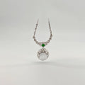 Myanmar White Ice Cabochon Jadeite Necklace Set
