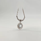 Myanmar White Ice Cabochon Jadeite Necklace Set