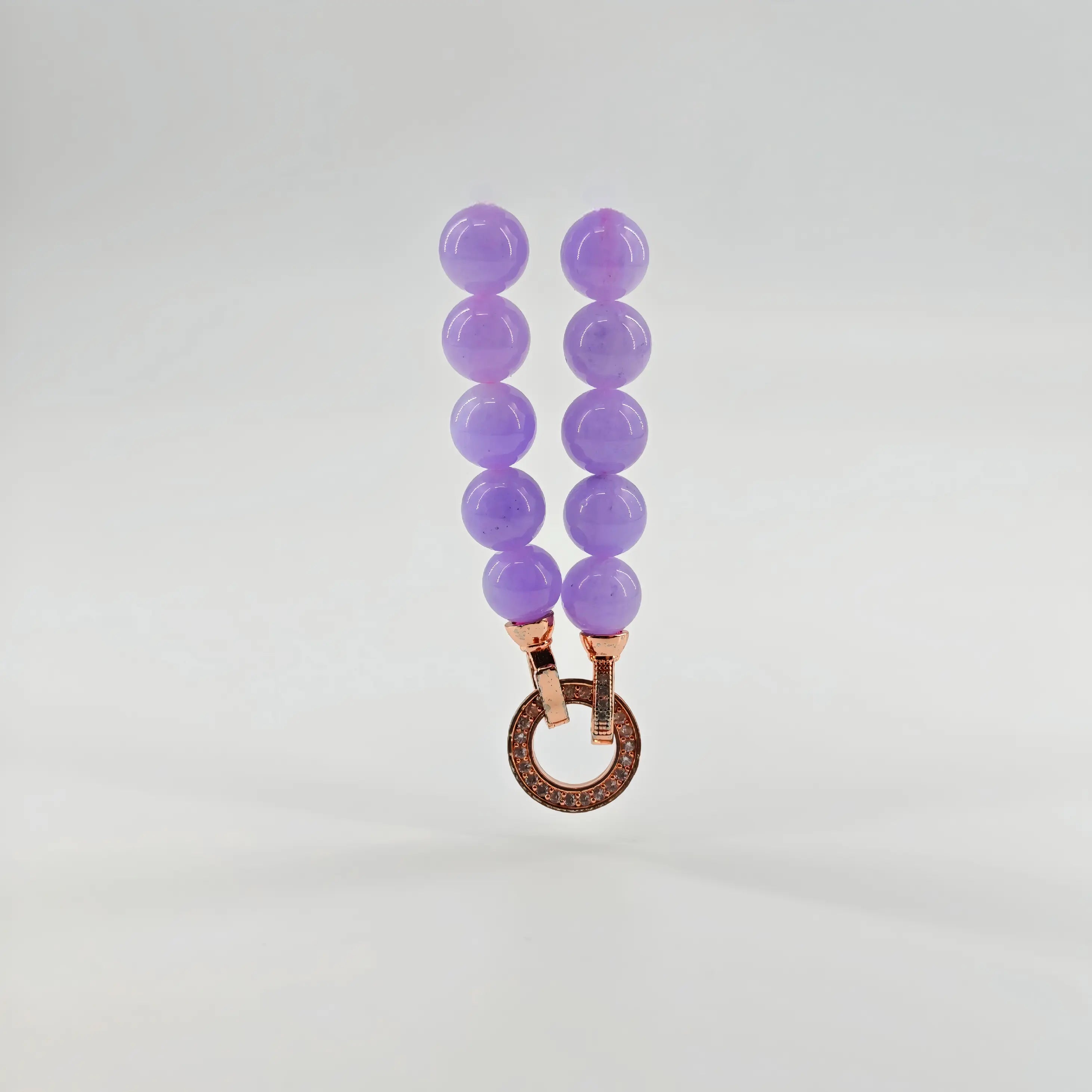 Myanmar Ice Purple Beaded Jadeite Necklace