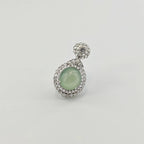 Myanmar Ice Green Cabochon Jadeite Pendant