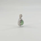 Myanmar Ice Green Cabochon Jadeite Pendant