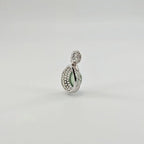 Myanmar Ice Green Cabochon Jadeite Pendant