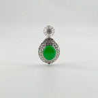 Burmese Vibrant Green Cabochon Jadeite Pendant