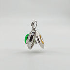 Burmese Vibrant Green Cabochon Jadeite Pendant