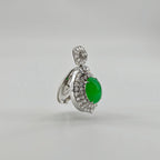 Burmese Vibrant Green Cabochon Jadeite Pendant