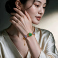Burmese Icy Multi-Color Jadeite Cabochon Bracelet