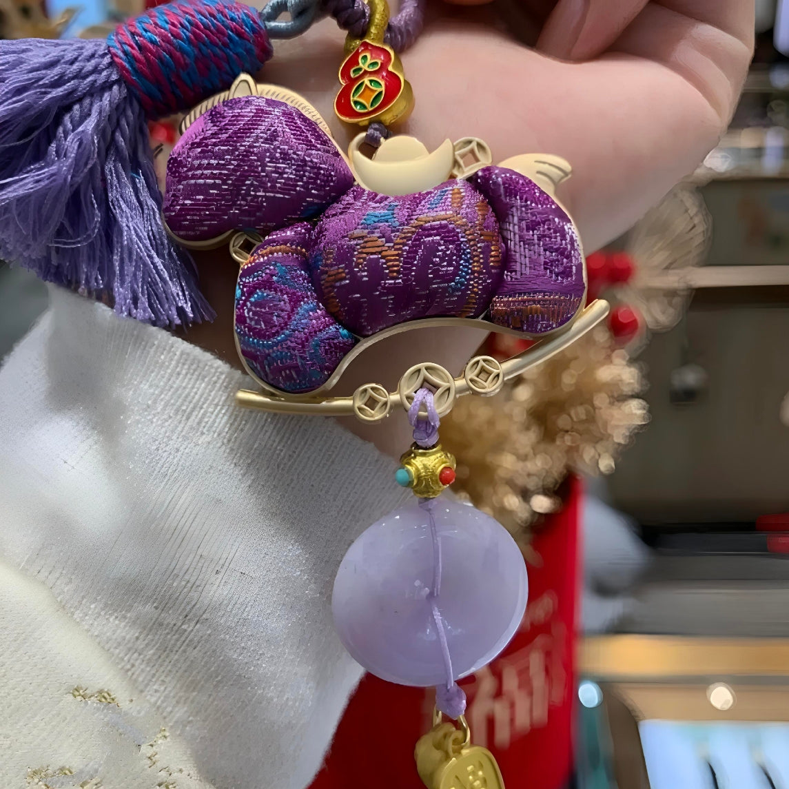 Song Brocade Intangible Cultural Heritage Handmade Jade Pendant