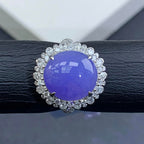 Burmese Icy Lavender Jadeite Ring