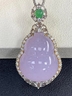 Burmese Lavender Gourd Jadeite Pendant