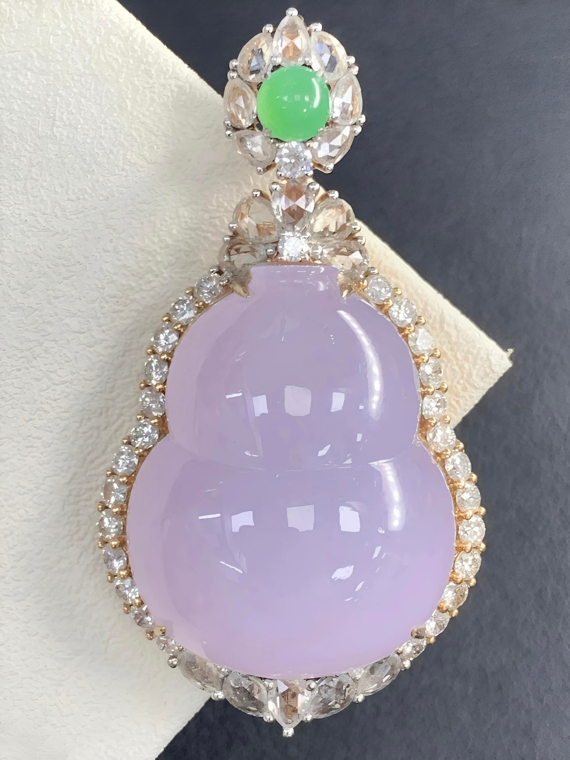 Burmese Lavender Gourd Jadeite Pendant