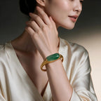 Burmese Icy Ice Green Jadeite Freeform Bangle