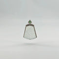 Myanmar Ice Cyan Snowflake Cotton Plain Plaque Jadeite Pendant