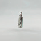 Myanmar Ice Cyan Snowflake Cotton Plain Plaque Jadeite Pendant