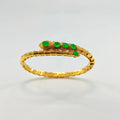 Myanmar Vivid Green Cabochon Jadeite Bangle