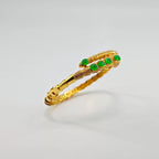 Myanmar Vivid Green Cabochon Jadeite Bangle