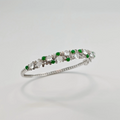 Myanmar Vivid Green Cabochon Jadeite Bangle