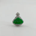 Burmese Vibrant Green Buddha Jadeite Pendant