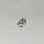 Myanmar White Ice Cabochon Jadeite Earrings