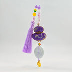 Handmade Jadeite Pendant with Song Brocade (Intangible Heritage)