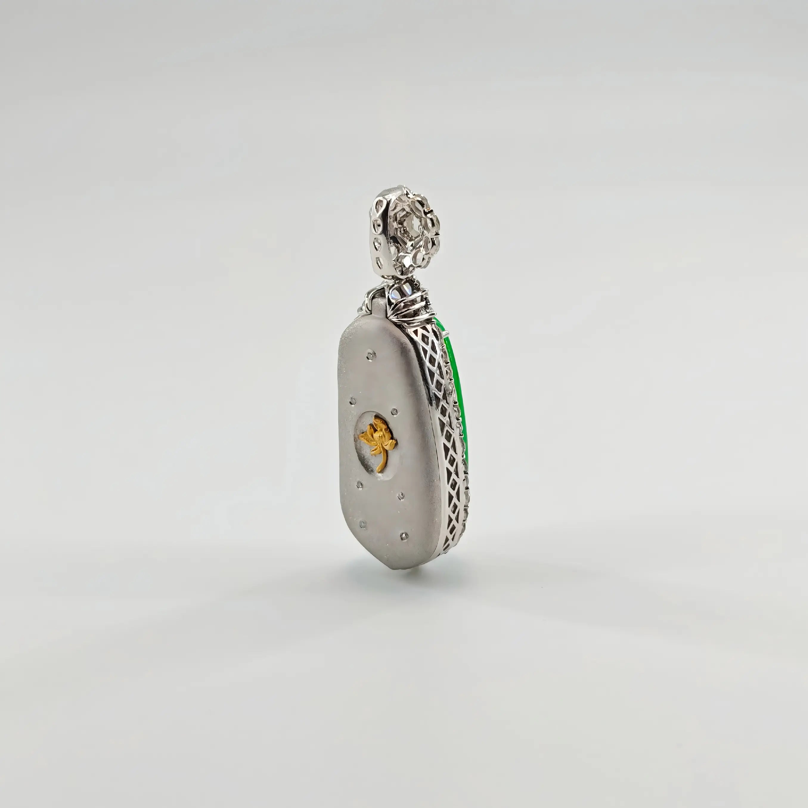 Burmese Vibrant Green Melon Jadeite Pendant