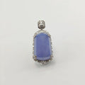 Myanmar Rich Purple Plain Plaque Jadeite Pendant