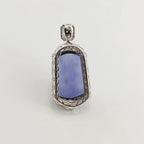 Myanmar Rich Purple Plain Plaque Jadeite Pendant