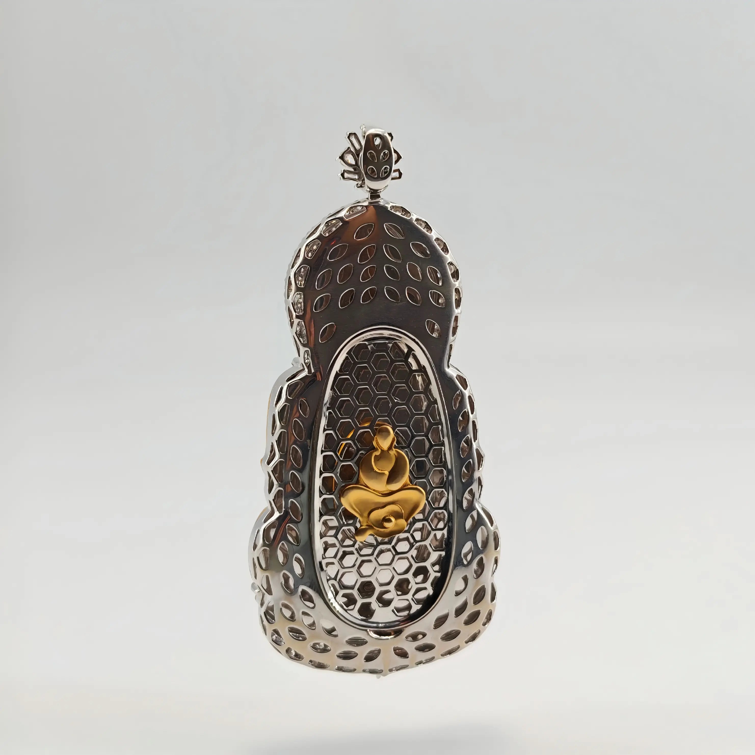 Myanmar High Ice Yellow Guanyin Jadeite Pendant