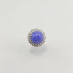 Myanmar Deep Purple Cabochon Jadeite Ring