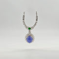 Myanmar Deep Purple Cabochon Jadeite Pendant