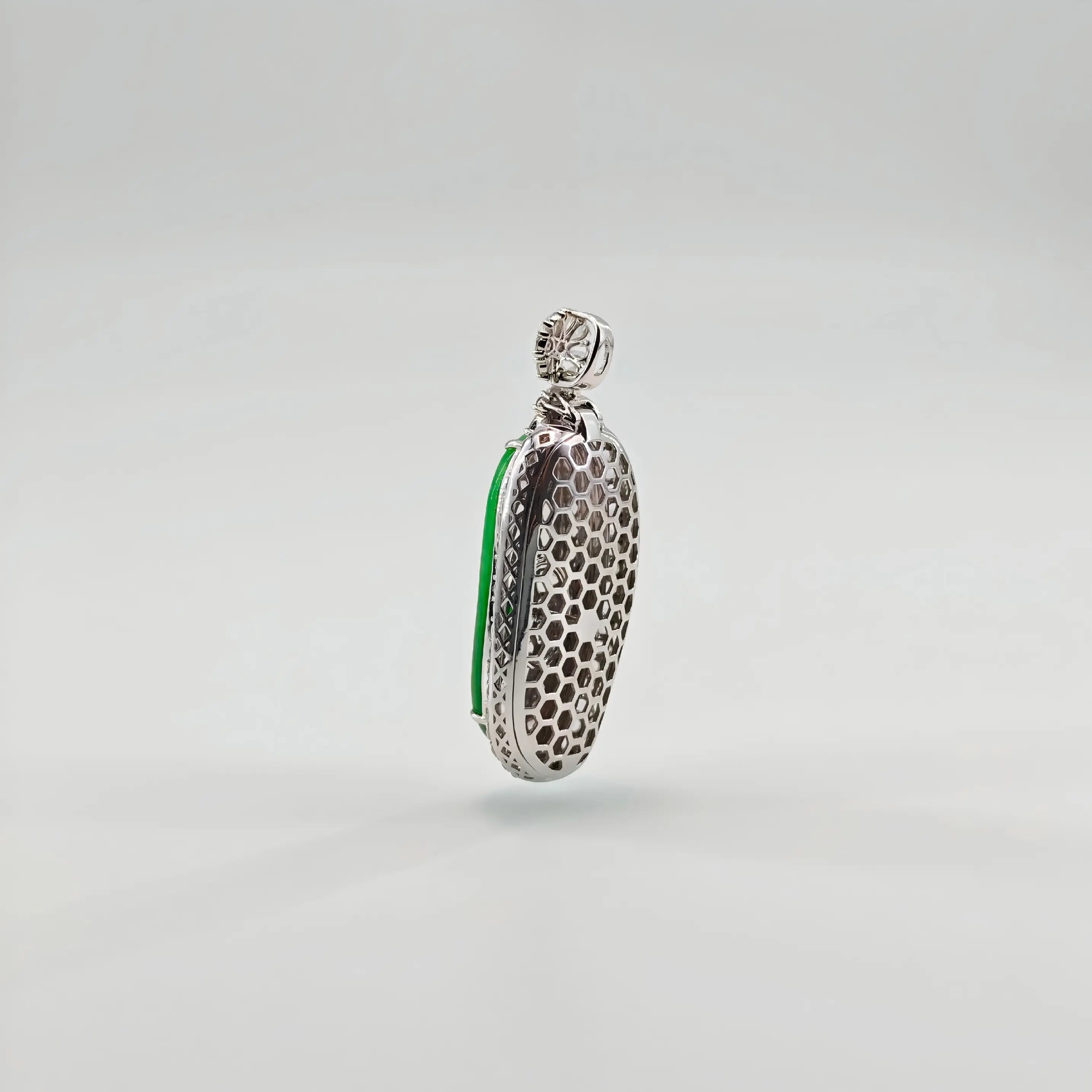 Burmese Vibrant Green Melon Jadeite Pendant